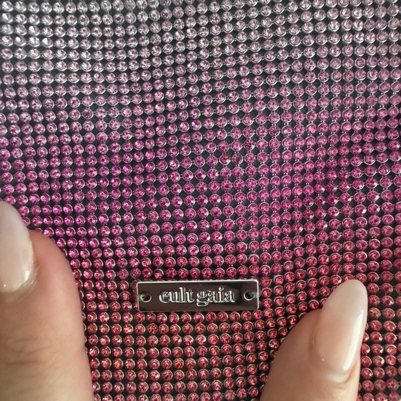 CULT GAIA Pink Gradient rhinestone  Women's Bag - Picture 3 of 3